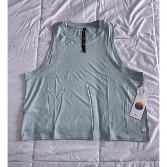 New Vuori Women's Energy Tank Top Spearmint Heather Size XL Light Weight NWT - Picture 1 of 8